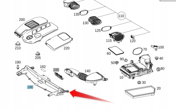 Mercedes-Benz OE A2535003200 Front belt cover mercedes glc c253 x253