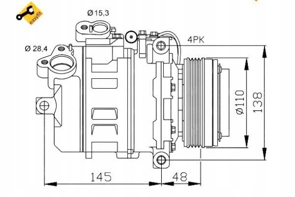 NRF  Nrf32465 air conditioning compressor bmw e46 + driver assistant #33
