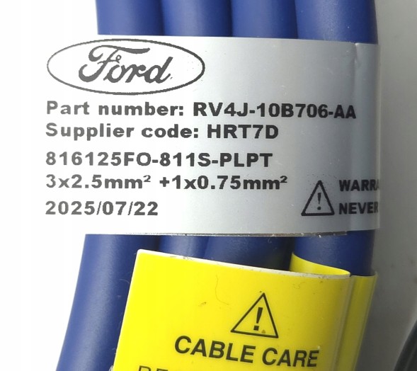 Ford OE RV4J-10B706-AA Ford Electric charging cable ford kuga transit custom rv4j-10b706-aa