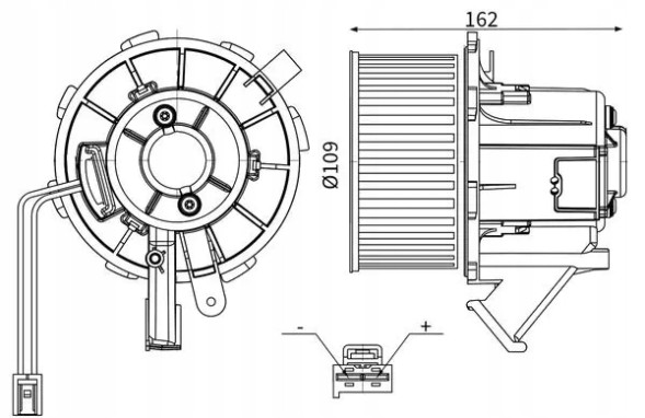 Mahle AB 183 000S Blower air supply fan ab 183 000s mahle