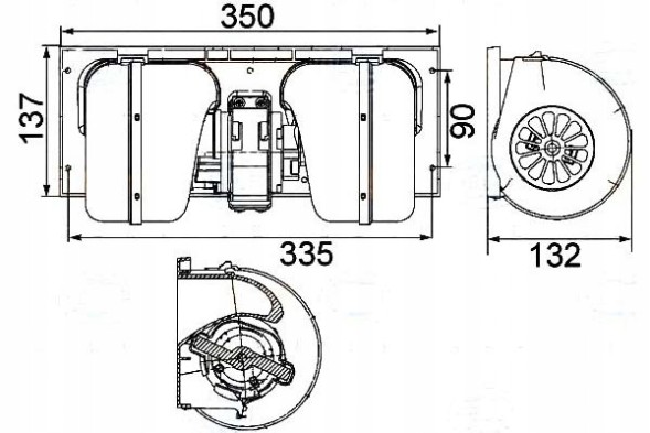 Behr Hella Service BRH8EW 351 024-491/RS1 Fan blower behr hella 3961 9200676 351024 + set collision #23
