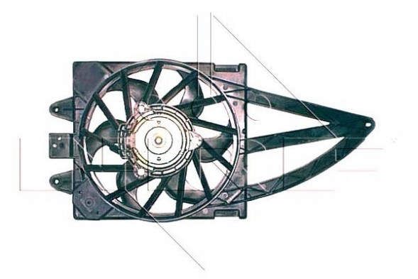 NRF  Radiator fan fiat panda 1,3d 03- nrf + collision assistant #34