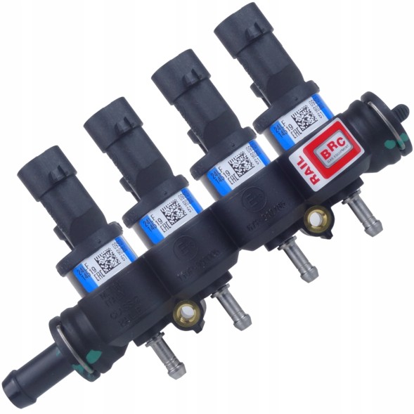 BRC Gas Equipment BRCSQBLU4C Injectors rail brc sequent 32 4 cyl blue