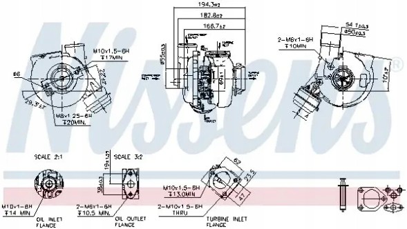 Nissens 93249 Turbocharger turbine 93249 nissens