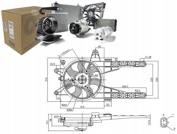 Nissens NIS85141(iMOTO) Radiator fan (with housing) fiat punto 1.1/1 + driver's essential #37