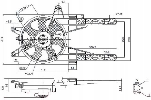 Nissens NIS85141(iMOTO) Radiator fan (with housing) fiat punto 1.1/1 + driver's essential #37