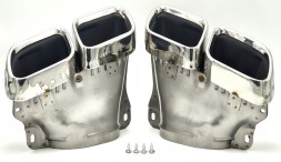 Proteile  Silencer exhaust tips mercedes gle 63 amg suv w167 coupe c167 chrome new