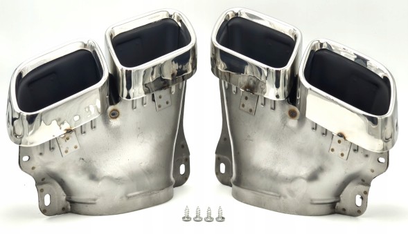 Proteile  Silencer exhaust tips mercedes gle 63 amg suv w167 coupe c167 chrome new