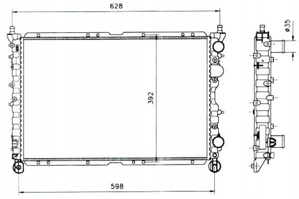 NRF  Nrf engine cooler alfa romeo 145, 146, 155 1.4 + driver assistant #28