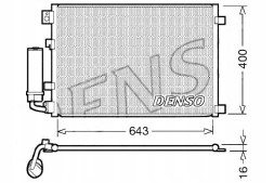 Denso  Air conditioning condenser nissan qashqai i 1.6/2.0 02 + collision assistant #34