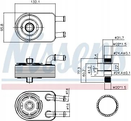 Nissens 91111 Engine oil cooler 91111 nissens dodge
