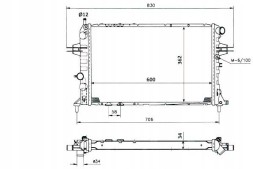 NRF 53898 (NRF) 93277996 121065A 121065 121074 Nrf radiator opel astra g 2.0d b nrf