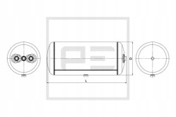 PE Automotive 016.376-80A Air tank of pneumatic system 016.376-80a