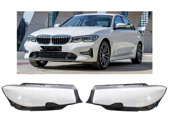 WOLLER  Set of glass lampshades headlights for bmw 3 g20 g21 g28 2019-2022