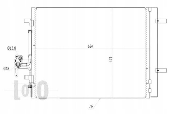 Depo  Condenser air conditioning cooler [DEPO] + collision assistant #34
