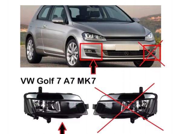 ZR  Led fog light right 5gg9416612 for vw golf 7 a7 mk7 beforelift