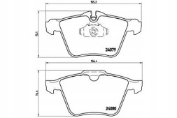 Brembo 59081796 BRE Brep 36 027 brake pads jaguar xf 08- front + driver assistant #33