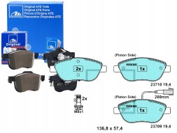 ATE 58891586 ATE Ate13.0470-3983.2 set of brake pads ceramic + driver assistant #33