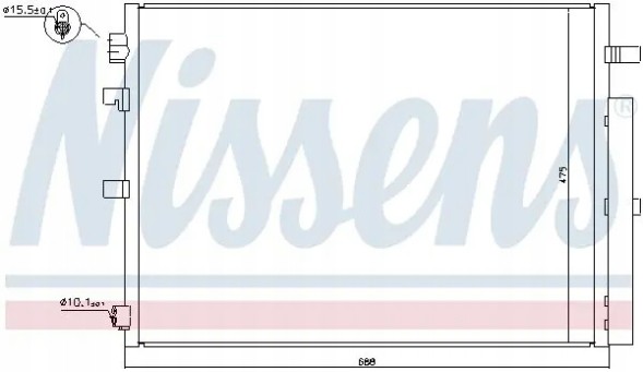 Nissens  Condenser air conditioning cooler with dehumidifier