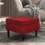 Renault OE  Vidaxl footrest with wooden legs, wine red, upholstered in velvet