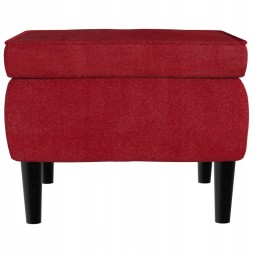 Renault OE  Vidaxl footrest with wooden legs, wine red, upholstered in velvet