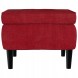 Renault OE  Vidaxl footrest with wooden legs, wine red, upholstered in velvet