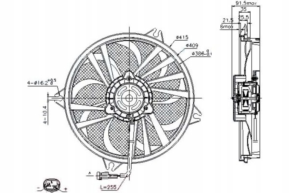 Nissens 85605/NIS Nissens radiator fan (with housing) citroen x + driver assistant #28