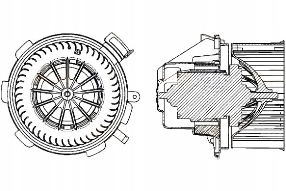 Hella HEL8EW 351 034-061(EXT) Hella blower mercedes sprinter 3 5-t (906) sprin + set collision #30