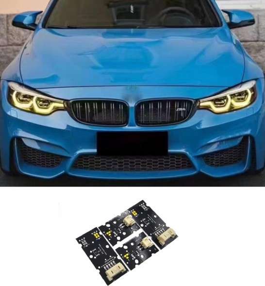 CHINA MODUŁY CSL ŻÓŁTE DRL BMW M3 M4 F32 F36 2018-2020 KOMPLET PRAWA LEWA Modules csl yellow drl bmw m3 m4 f32 f36 2018-2020 effect yellow plug &amp; play