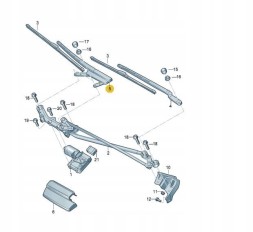 Audi OE  Wiper arm right passenger audi q7 4l1955408b