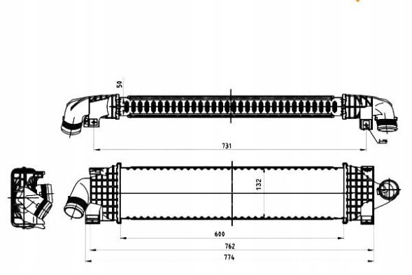 NRF  Intercooler ford focus 1,6-2,0 tdci nrf + driver's essential #37