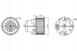 Nissens 87223 NIS/GIFT Volvo s60 ii s80 ii v60 i v70 iii xc60 xc blower + driver assistant #31
