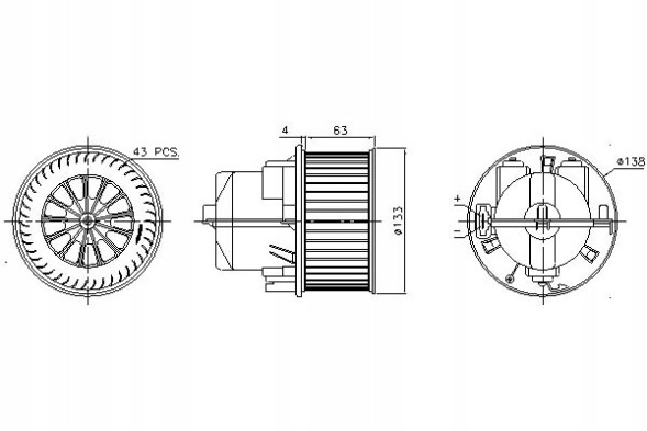 Nissens 87223 NIS/GIFT Volvo s60 ii s80 ii v60 i v70 iii xc60 xc blower + driver assistant #31