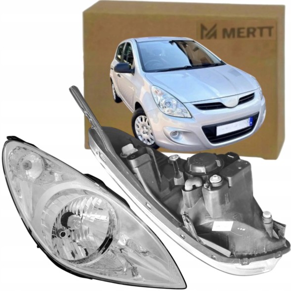 Mertt  Headlight right new 92102-1j010 hyundai i20 2008-2012