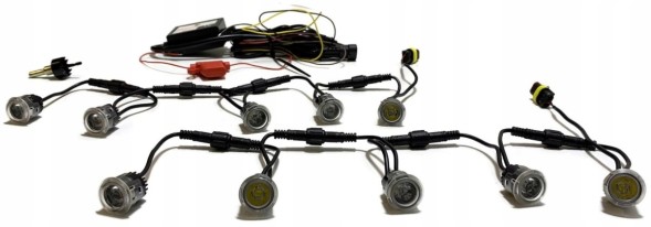 CHINA  Daytime running lights 5 led round point flex