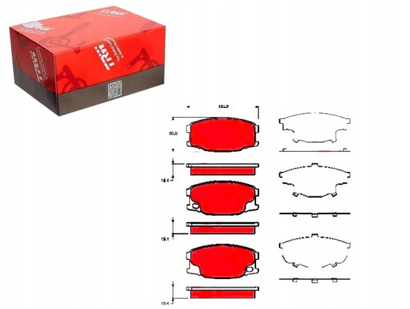 TRW  Brake pads mitsubishi front canter 2,8-3,9dt + collision assistant #34