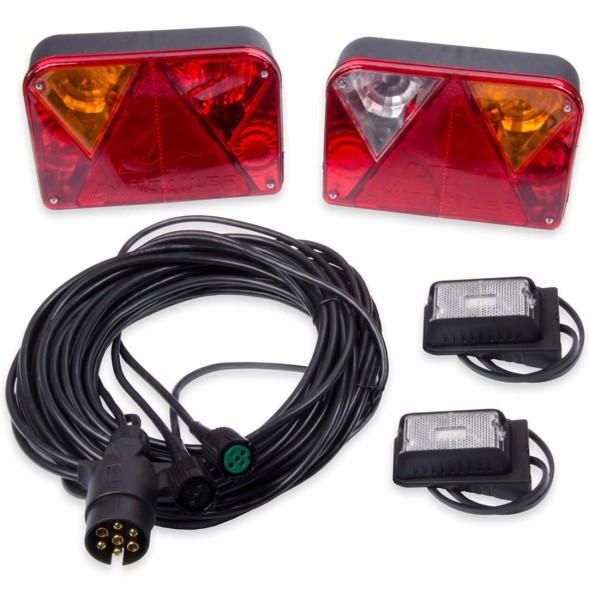 Unitrailer UT004202 Trailer light kit: rear lamps + led marker lamps + 7m 7pin beam