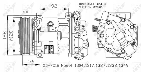 NRF 32239 Compressor air conditioning compressor 32239 nrf citroen
