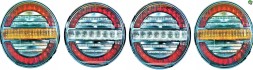 Fristom FT-213 FT-214 Rear lamp led round lamps set trailer tow truck semitrailer autotow truck