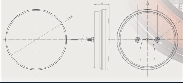 Fristom FT-213 FT-214 Rear lamp led round lamps set trailer tow truck semitrailer autotow truck