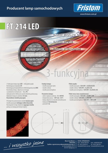 Fristom FT-213 FT-214 Rear lamp led round lamps set trailer tow truck semitrailer autotow truck