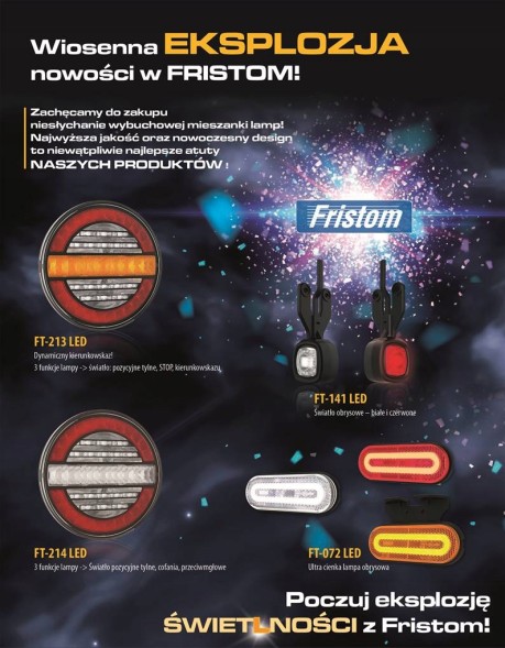 Fristom FT-213 FT-214 Rear lamp led round lamps set trailer tow truck semitrailer autotow truck