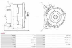 AS-PL A0059(P) Alternator - as-pl a0059
