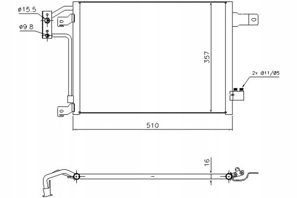Nissens NIS940442(iMOTO) Air conditioning condenser jeep wrangler iii 2.8d/3.6 + driver's essential #37