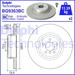 Delphi Delphi brake disc rear 385x24 v 2-pieces
