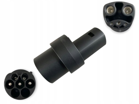 WOLLER 20kW ETUI TYP2 USA EU 80A Adapter car charging case 20kw typ2 ac to tesla us entry to europe