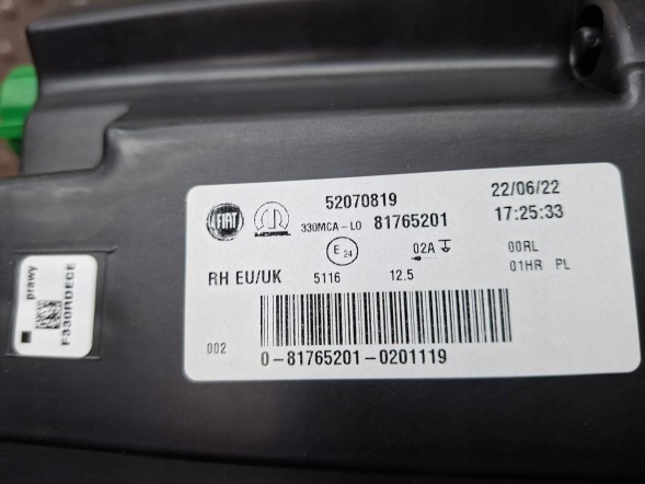 Fiat OE  Halogen lamp drl right front 52070819 fiat 500l 2012-