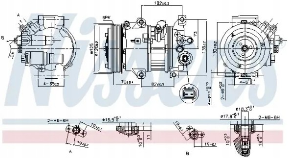 Nissens 890650 Compressor air conditioning compressor 890650 nissens