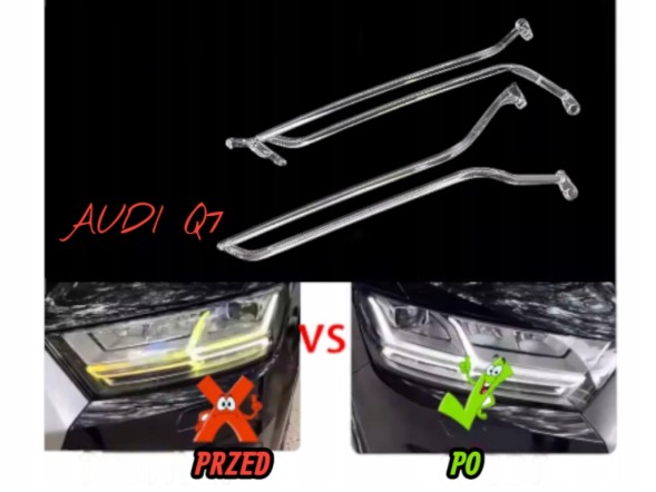 WOLLER H.169/693/A. Led fiber optic lamps left front matrix for audi q7 4m 2015-2019