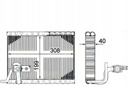Behr Hella Service 8FV 351 331-501/BRH Behr hella air conditioning evaporator citroen ds5/peuge + driver assistant #28